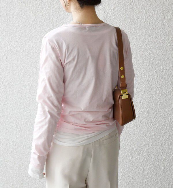 SHIPS any「《予約》SHIPS any:〈手洗い可能〉シアー コットン ヘンリーネック ロングスリーブ TEE」|Tシャツ・カットソー|