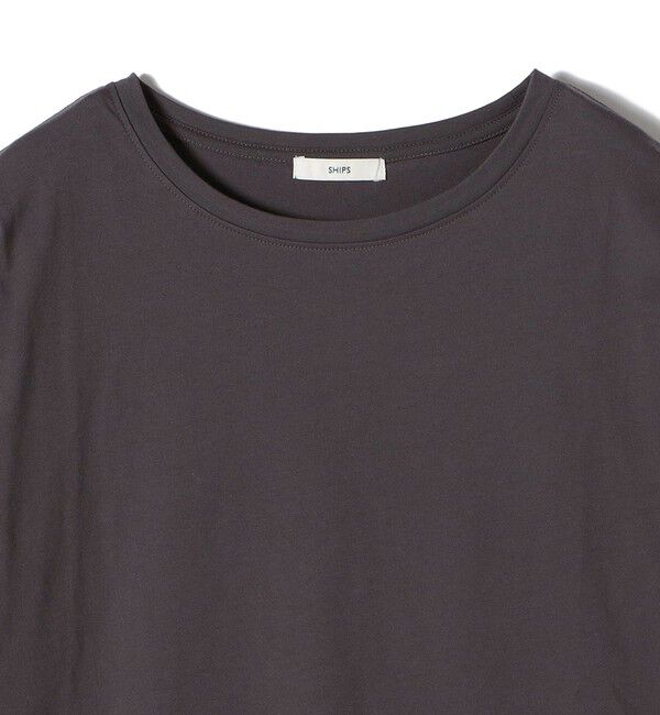 SHIPS for women「《予約》〈洗濯機可能〉オーガニックコットン ロング スリーブ TEE」|Tシャツ・カットソー|
