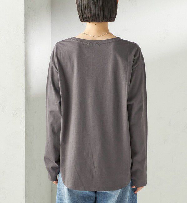 SHIPS for women「《予約》〈洗濯機可能〉オーガニックコットン ロング スリーブ TEE」|Tシャツ・カットソー|