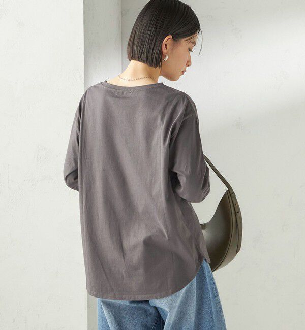 SHIPS for women「《予約》〈洗濯機可能〉オーガニックコットン ロング スリーブ TEE」|Tシャツ・カットソー|