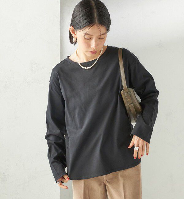 SHIPS for women「《予約》〈洗濯機可能〉オーガニックコットン ロング スリーブ TEE」|Tシャツ・カットソー|