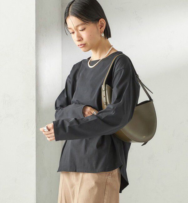 SHIPS for women「《予約》〈洗濯機可能〉オーガニックコットン ロング スリーブ TEE」|Tシャツ・カットソー|