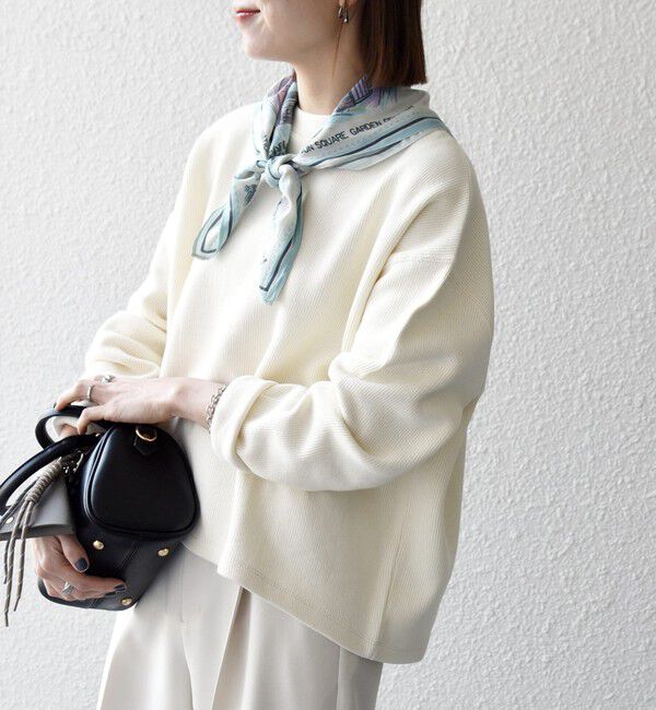 SHIPS any「《予約》SHIPS any:〈手洗い可能〉サカリバ ラウンド ヘム ルーズ プルオーバー」|Tシャツ・カットソー|