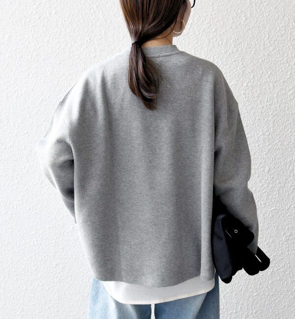 SHIPS any「《予約》SHIPS any:〈手洗い可能〉サカリバ ラウンド ヘム ルーズ プルオーバー」|Tシャツ・カットソー|