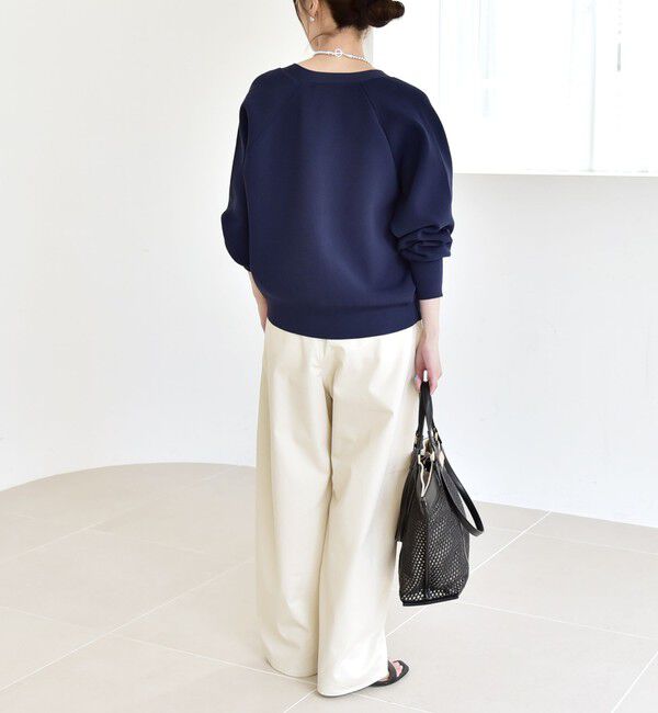 quaranciel「《予約》quaranciel:〈手洗い可能〉アゼ Vネック コンパクト ニット カーディガン」|カーディガン|