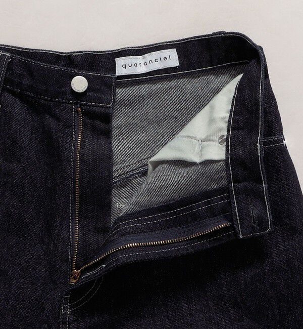 quaranciel「《予約》quaranciel:〈洗濯機可能〉ハイライズ ルーズ ワイド デニム パンツ」|デニム|