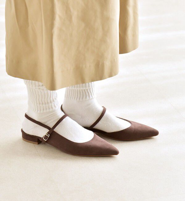 quaranciel「《予約》quaranciel: ポインテッド スリングバック パンプス」|パンプス|