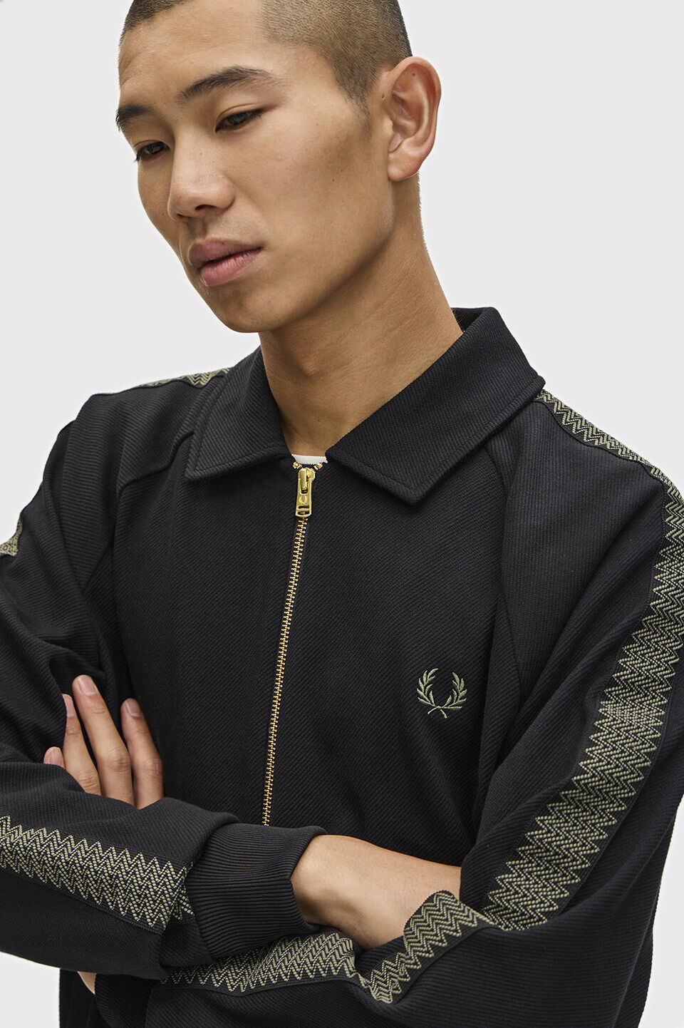 FRED PERRY 「Tennis Grip Taped Track Jacket」|スウェット・ジャージ|BLACK