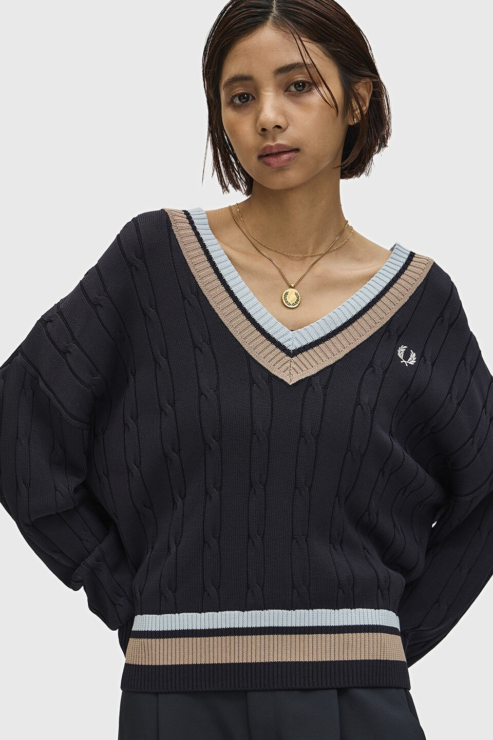 FRED PERRY 「Bold Tipped Cable Knit Jumper」|ニット・セーター|