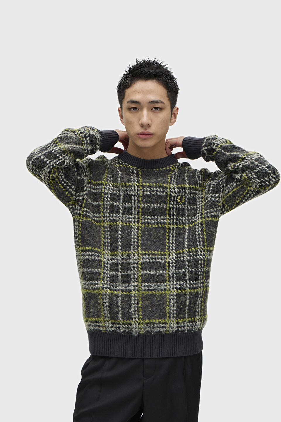  「Brushed Tartan Jumper」|ニット・セーター|ANCHOR GREY