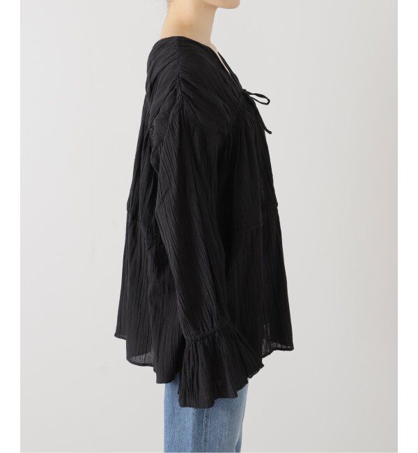 OUTDOOR PRODUCTS Usual Things「コットン楊柳ギャザーチュニックブラウス」|シャツ・ブラウス|
