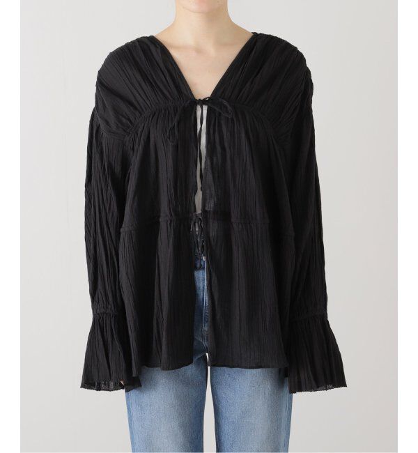 OUTDOOR PRODUCTS Usual Things「コットン楊柳ギャザーチュニックブラウス」|シャツ・ブラウス|