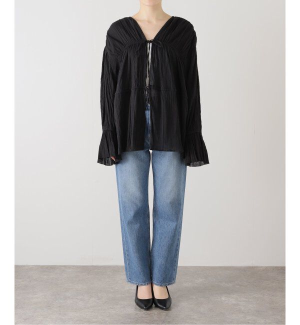 OUTDOOR PRODUCTS Usual Things「コットン楊柳ギャザーチュニックブラウス」|シャツ・ブラウス|