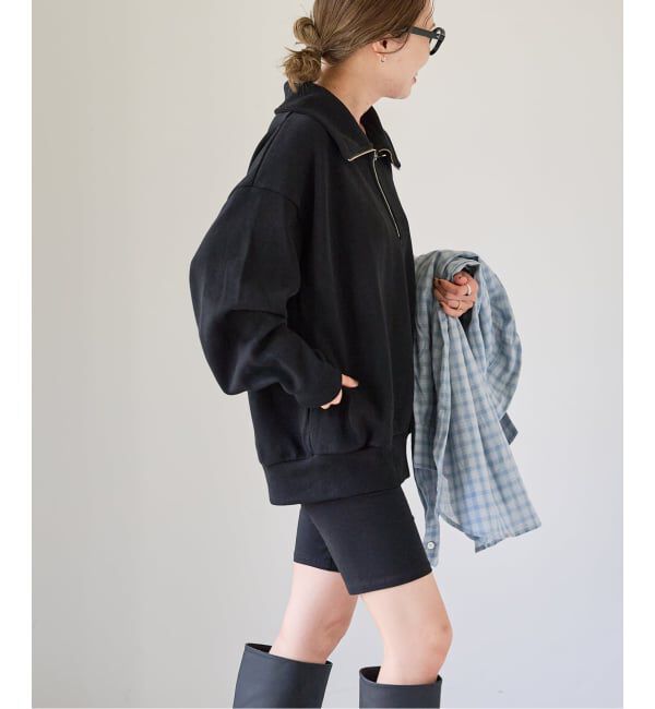 OUTDOOR PRODUCTS Usual Things「アゼニットライクハーフZIPプルオーバー」|スウェット・ジャージ|ブラック