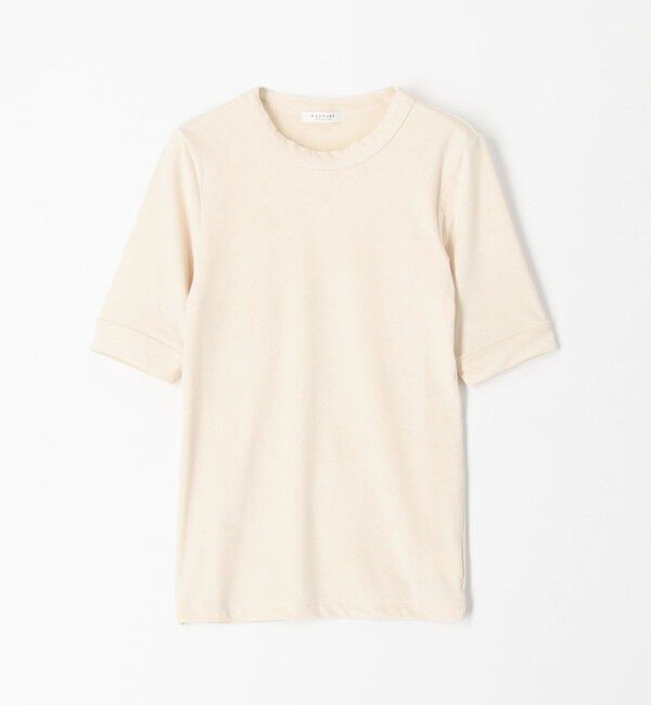 MACPHEE「トリアセテートポリエステルベロア ハーフスリーブプルオーバー」|Tシャツ・カットソー|11 ホワイト
