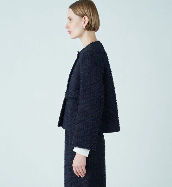 ミックスヤーンツイード ノーカラージャケット（Ballsey）｜ルミネの