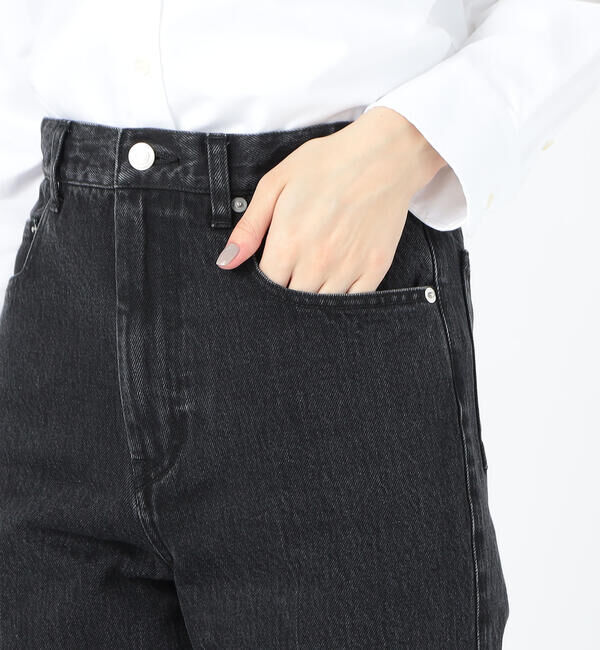 MACPHEE「コットンブラックデニム ブーツカットパンツ」|デニム|