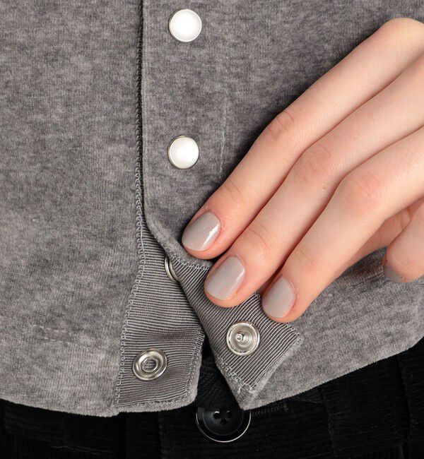 MACPHEE「コットンポリエステルベロア クルーネックカーディガン」|カーディガン|