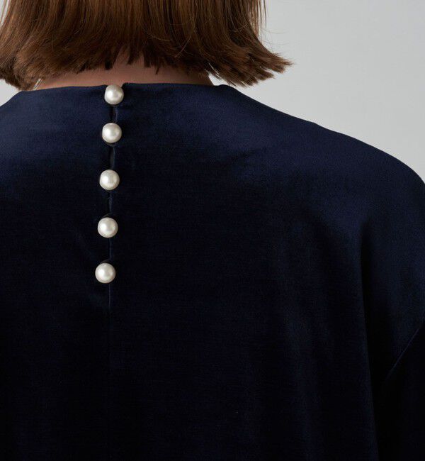 Ballsey「ストレッチベロア ボリュームスリーブワンピース」|ワンピース|