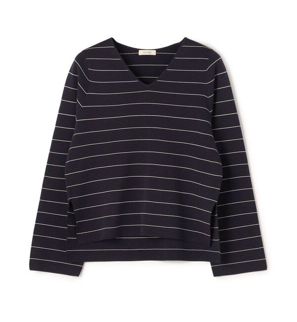 DES PRES「コットンアセテートミラノリブ Vネックプルオーバー」|ニット・セーター|68 ネイビー系