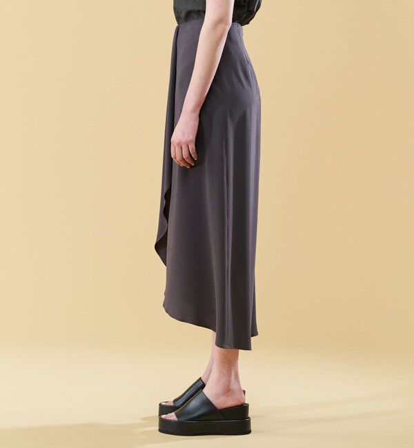 DES PRES「ジャージーライクジョーゼット ラップロングスカート」|スカート|