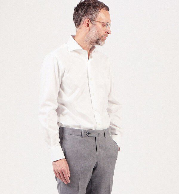 TOMORROWLAND MENS「120/2ロイヤルオックス ワイドスプレッドカラーシャツ」|シャツ・ブラウス|