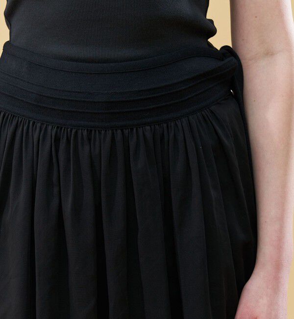 DES PRES「コットンオーガンジー 2-wayギャザースカート」|フレア|