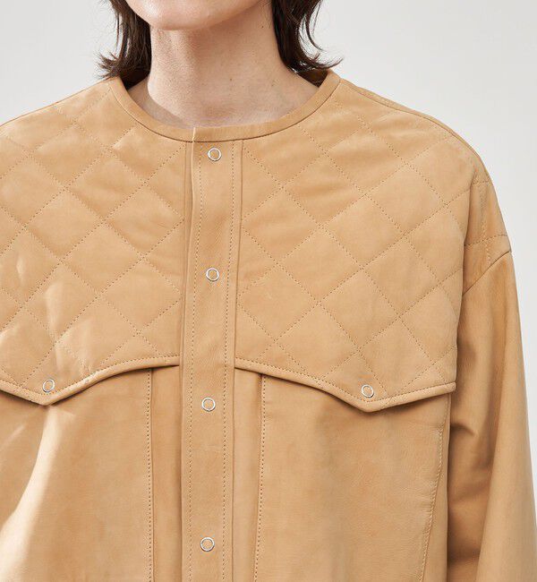 GALERIE VIE「ベビーカーフ ノーカラージャケット」|ノーカラージャケット|
