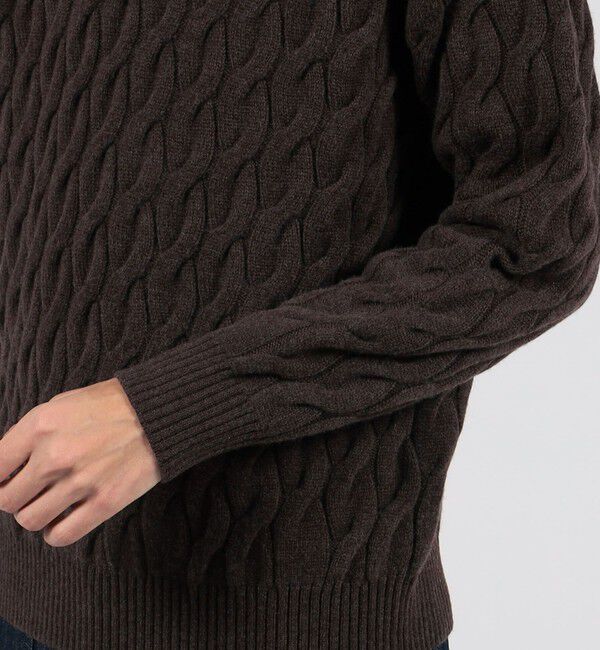 TOMORROWLAND MENS「TOMORROWLAND TRICOT スーパーファインラムウール ケーブルクルーネックプルオーバー」|ニット・セーター|