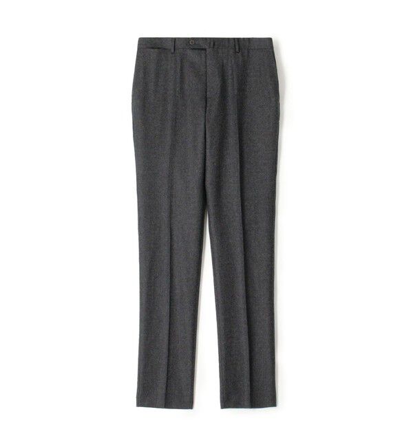 TOMORROWLAND MENS「Super120'sウールフランネル ノープリーツスリムスラックス Canonico」|スラックス|17 チャコールグレー