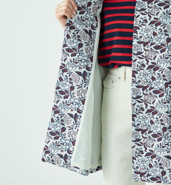 SOULEIADO「ポリステルレーヨンジャカード ノーカラーコート」|ノーカラーコート|