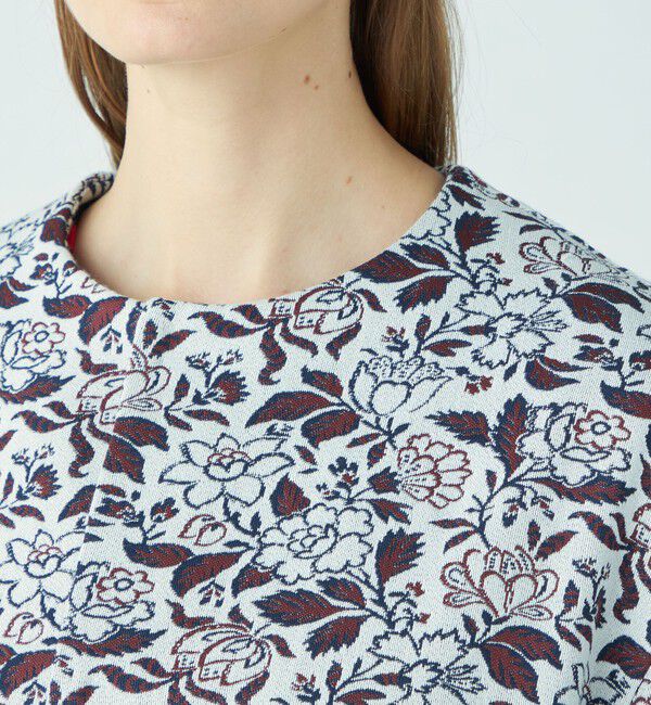 SOULEIADO「ポリステルレーヨンジャカード ノーカラーコート」|ノーカラーコート|