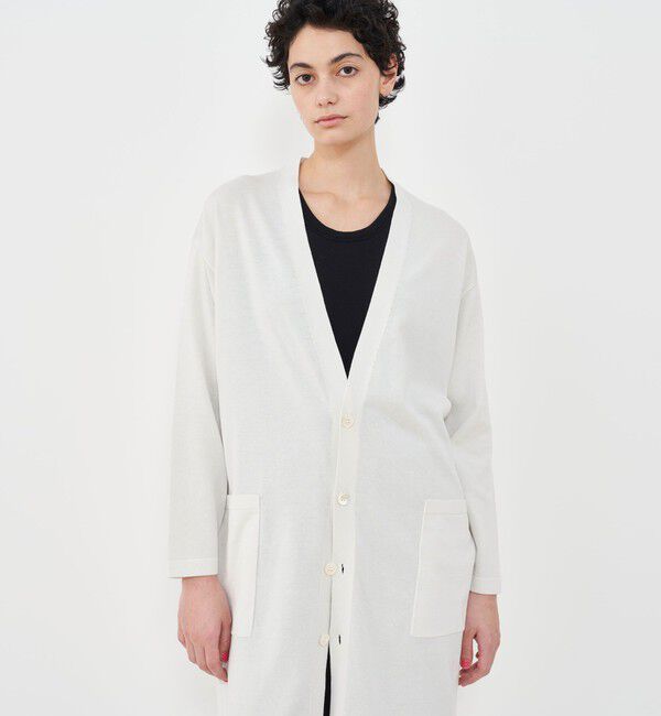 GALERIE VIE「プレーンコットン Vネックロングカーディガン」|カーディガン|