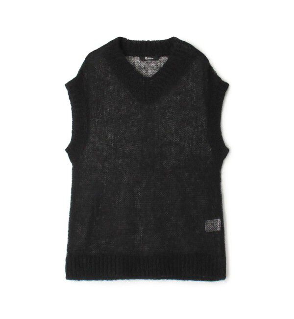 Edition「ベビーアルパカ シアーニットベスト」|ベスト・ジレ|19 ブラック