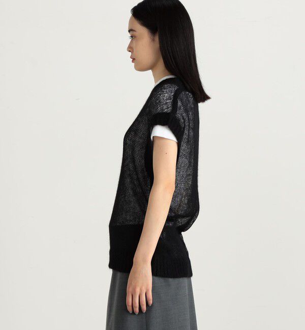 Edition「ベビーアルパカ シアーニットベスト」|ベスト・ジレ|