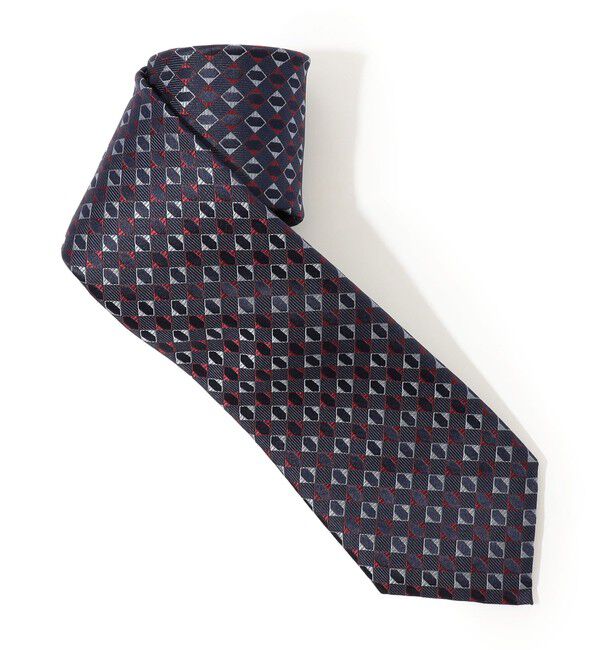 TOMORROWLAND GOODS「TOMORROWLAND シルク 総柄ネクタイ」|ネクタイ・蝶ネクタイ|68 ネイビー系