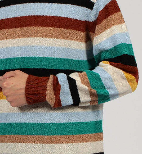 TOMORROWLAND MENS「TOMORROWLAND tricot  カシミヤ マルチボーダーニット」|ニット・セーター|