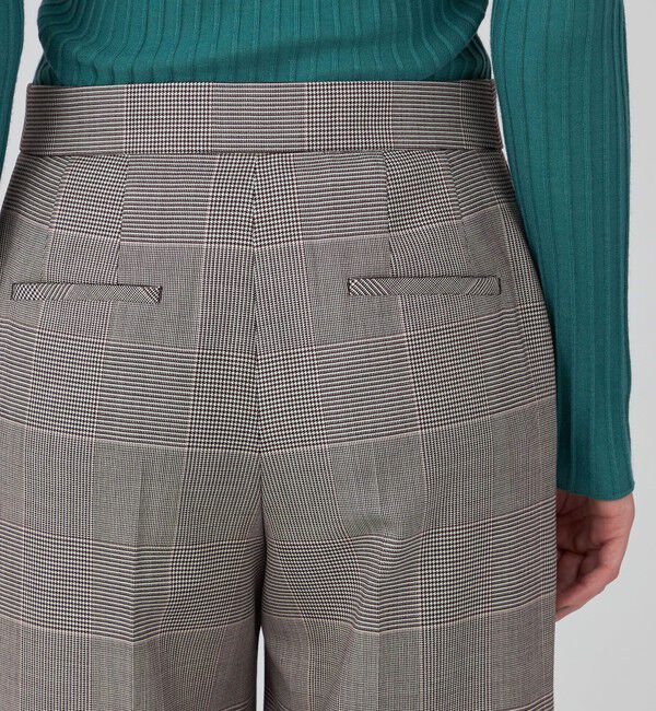 TOMORROWLAND collection「ピンキーグレンチェック ストレートパンツ」|スラックス|