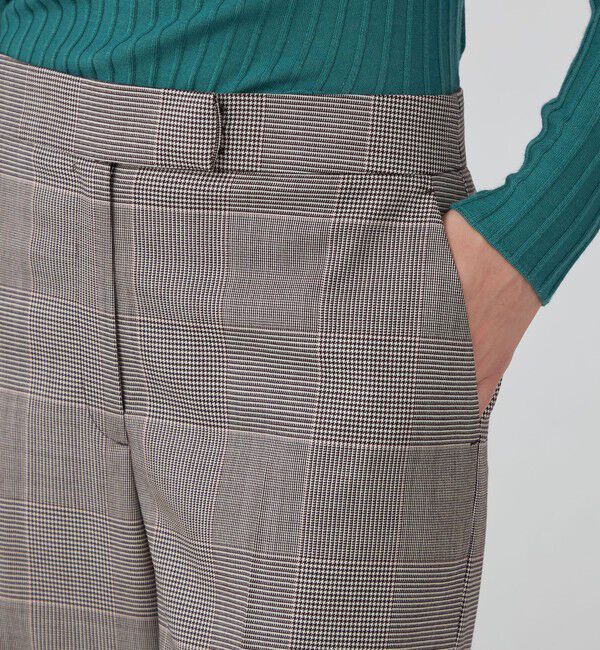 TOMORROWLAND collection「ピンキーグレンチェック ストレートパンツ」|スラックス|