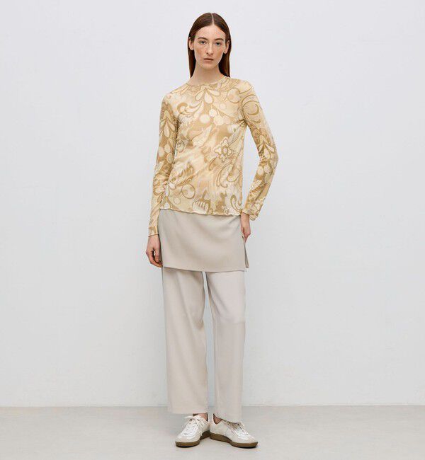 BACCA「テンセルシルク ハンドプリントカットソー」|Tシャツ・カットソー|