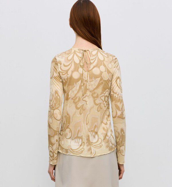 BACCA「テンセルシルク ハンドプリントカットソー」|Tシャツ・カットソー|