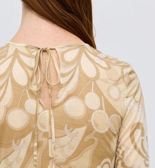 BACCA「テンセルシルク ハンドプリントカットソー」|Tシャツ・カットソー|