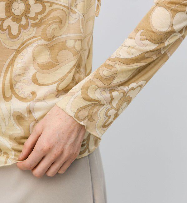 BACCA「テンセルシルク ハンドプリントカットソー」|Tシャツ・カットソー|