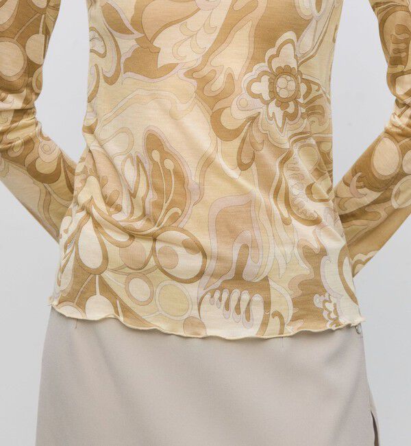 BACCA「テンセルシルク ハンドプリントカットソー」|Tシャツ・カットソー|