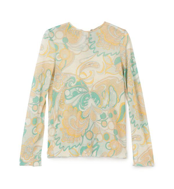 BACCA「テンセルシルク ハンドプリントカットソー」|Tシャツ・カットソー|54 グリーン系