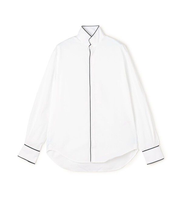 TOMORROWLAND BUYING WEAR「BOURRIENNE EQUIPAGE コットン ハイカラ―シャツ」|シャツ・ブラウス|12 ホワイト系