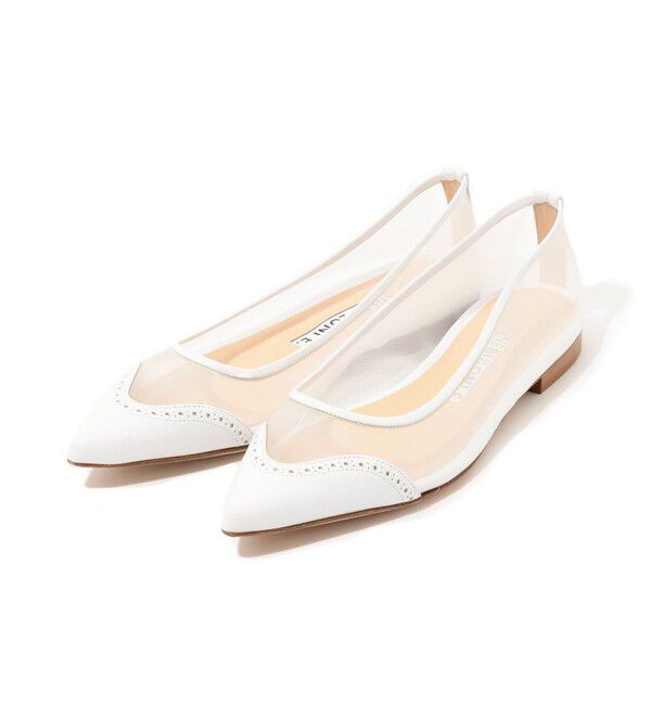 TOMORROWLAND GOODS「NEBULONI E.  MESH TULLE フラットパンプス」|パンプス|12 ホワイト系