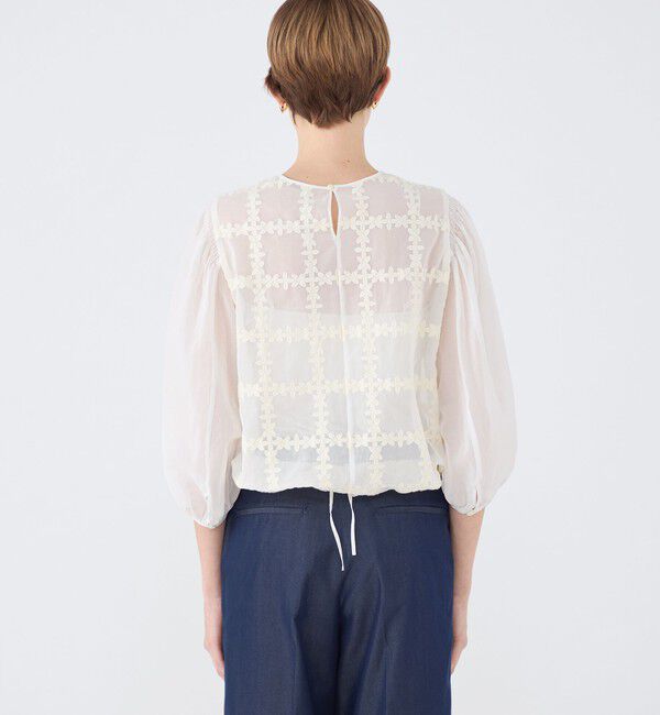 TOMORROWLAND collection「クロスフルール ペザントプルオーバー」|シャツ・ブラウス|