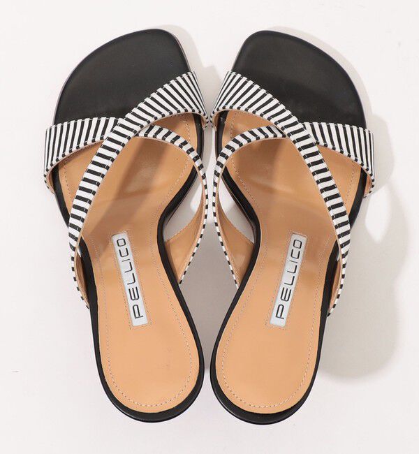 TOMORROWLAND GOODS「PELLICO STRIPE ヒールサンダル」|サンダル|