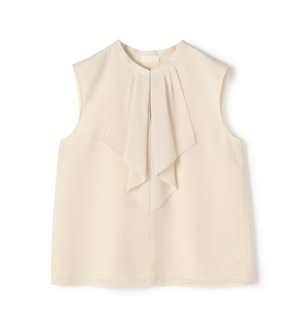 Ballsey「ドライメッシュストレッチ フロントドレープブラウス」|シャツ・ブラウス|41 ライトベージュ